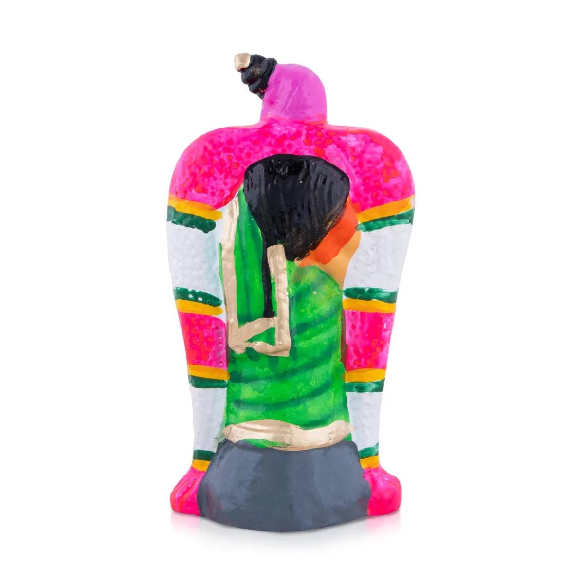 Andal Clay Golu Bommai - 7 x 4.75 Inches | Giri Golu Doll/ Navaratri Golu Bomma/Gombe/Bommai