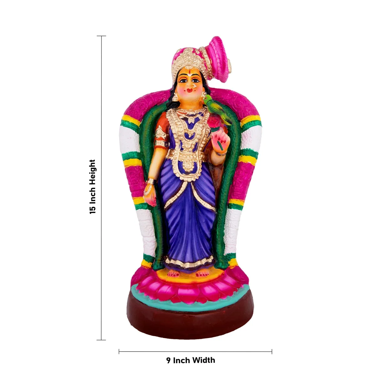 Andal Paper Mache Golu Bommai - 15 x 9 Inches | Giri Golu Doll/ Navaratri Golu Bomma/Gombe/Bommai