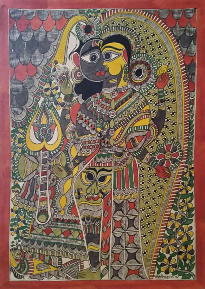 Ardhnarishwar  in Madhubani  from Naina Creation