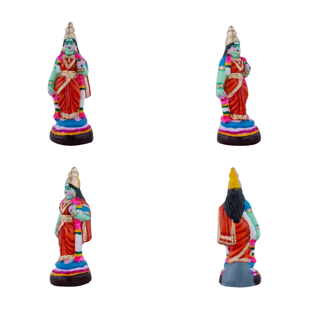 Arupadai Veedu Clay Golu Bommai Set - 10 x 6 Inches | Giri Golu Doll/ Navaratri Golu Bomma/Gombe/Bommai