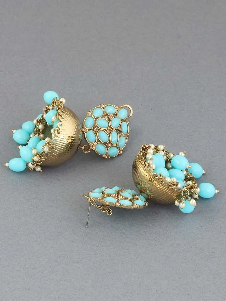 Baby Blue Bubble Jhumkis