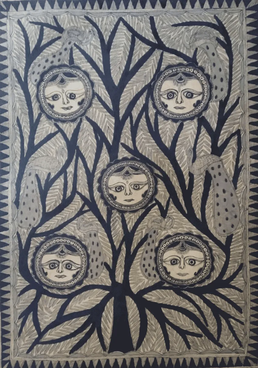 Bandevi in Madhubani by Naina Creation