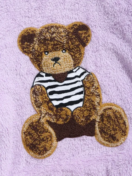 Bear Pattern Hoodie And Pants Set