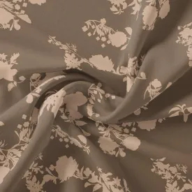 Beautiful Brown Floral Branch Digital Printed Fabric