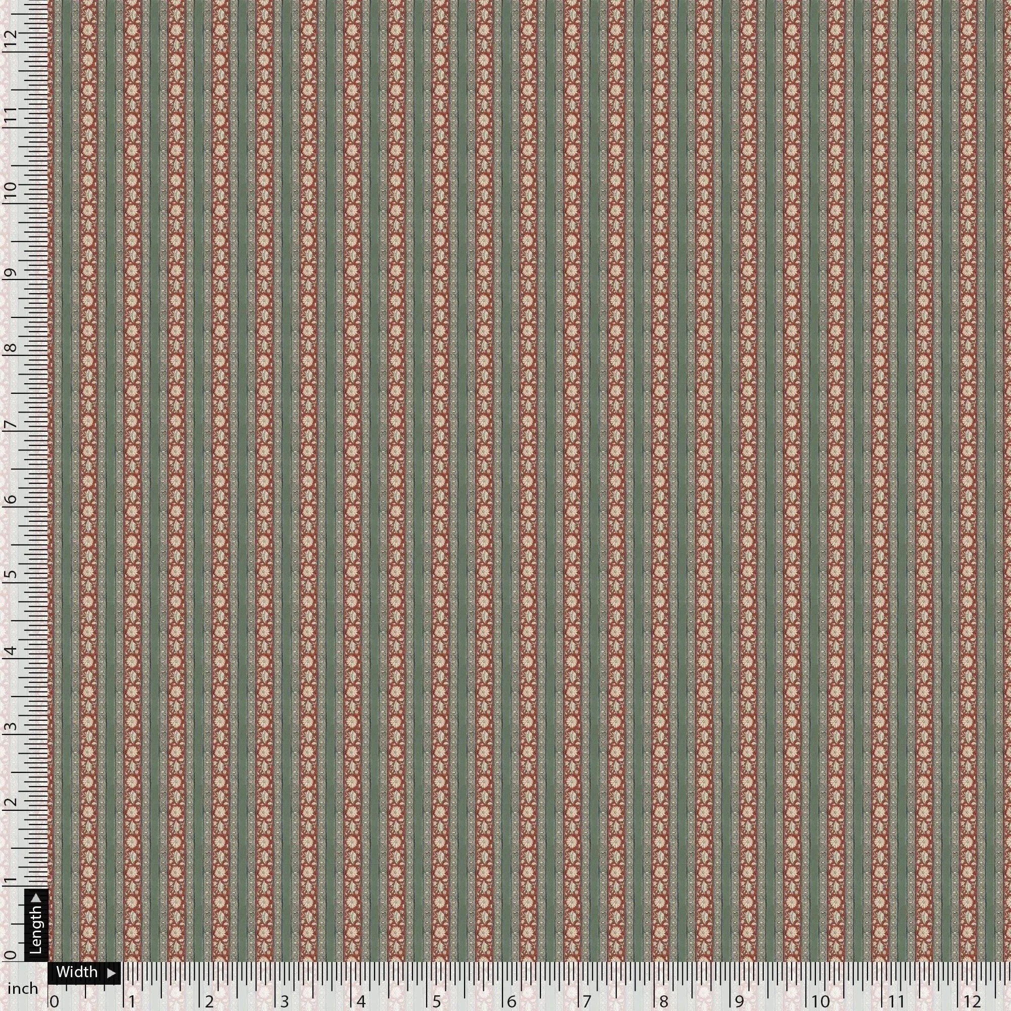 Beautiful Tiny Circle Strips Digital Printed Fabric