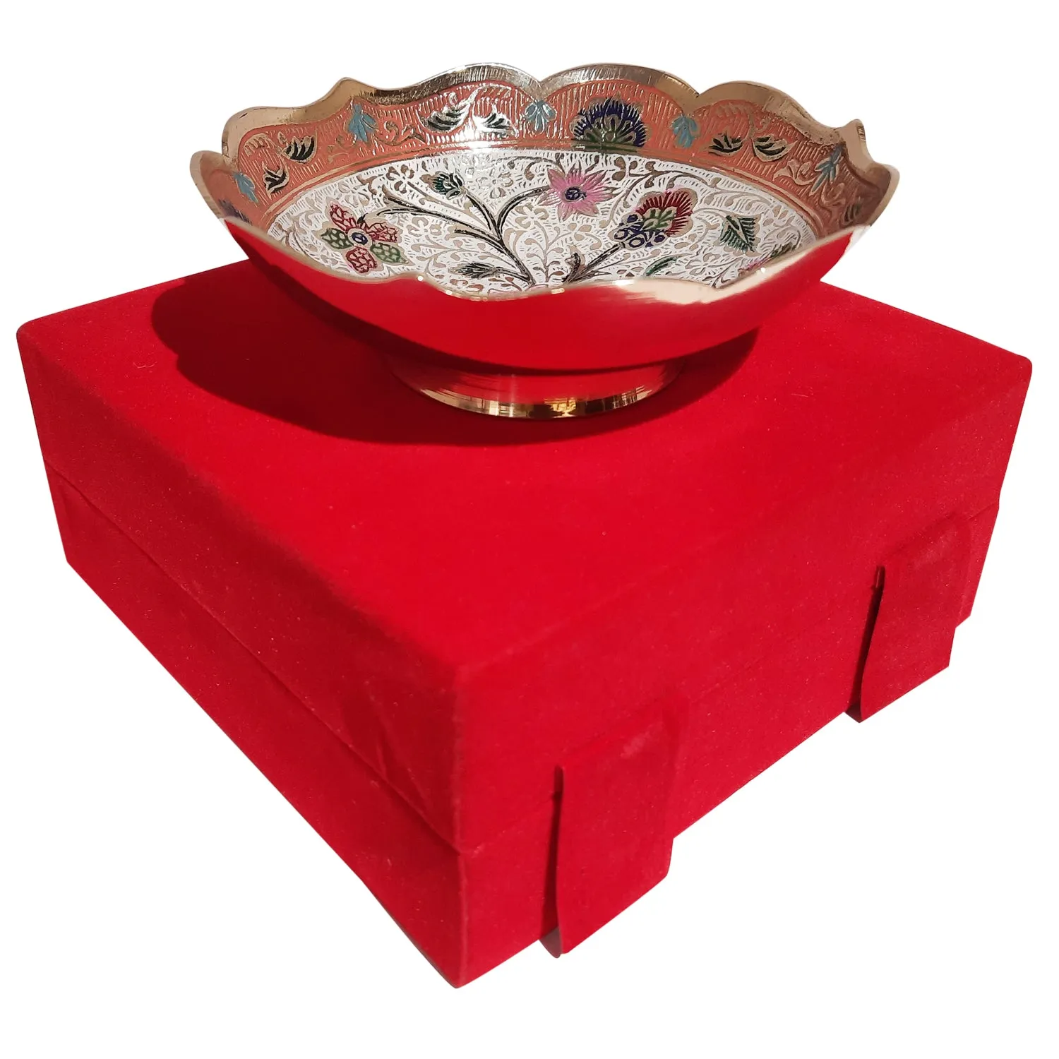 Brass Meenakari Bowl 6 in