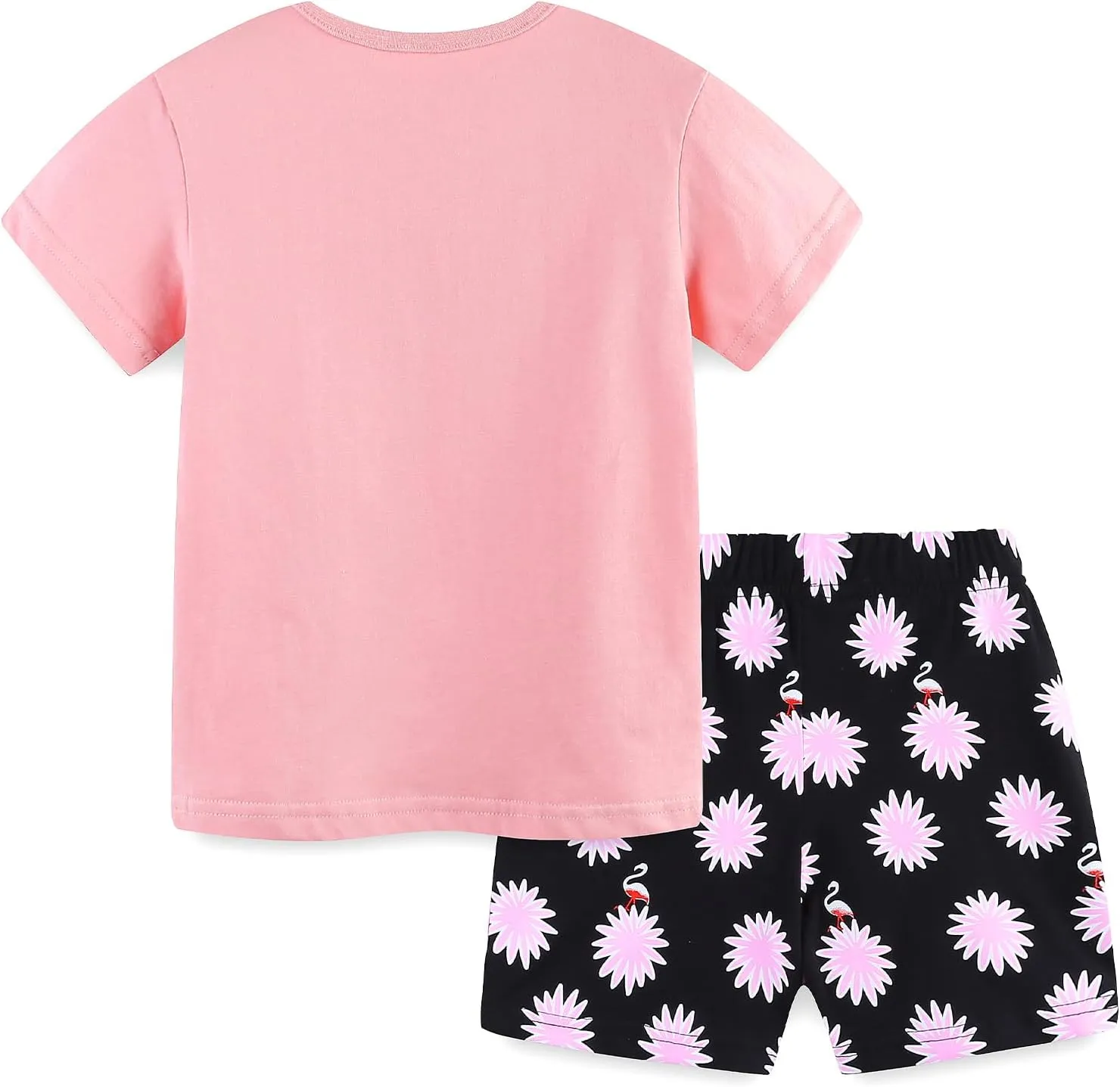Bumeex Toddler Girls Summer Outfit Cotton Top and Shorts Clothing Set