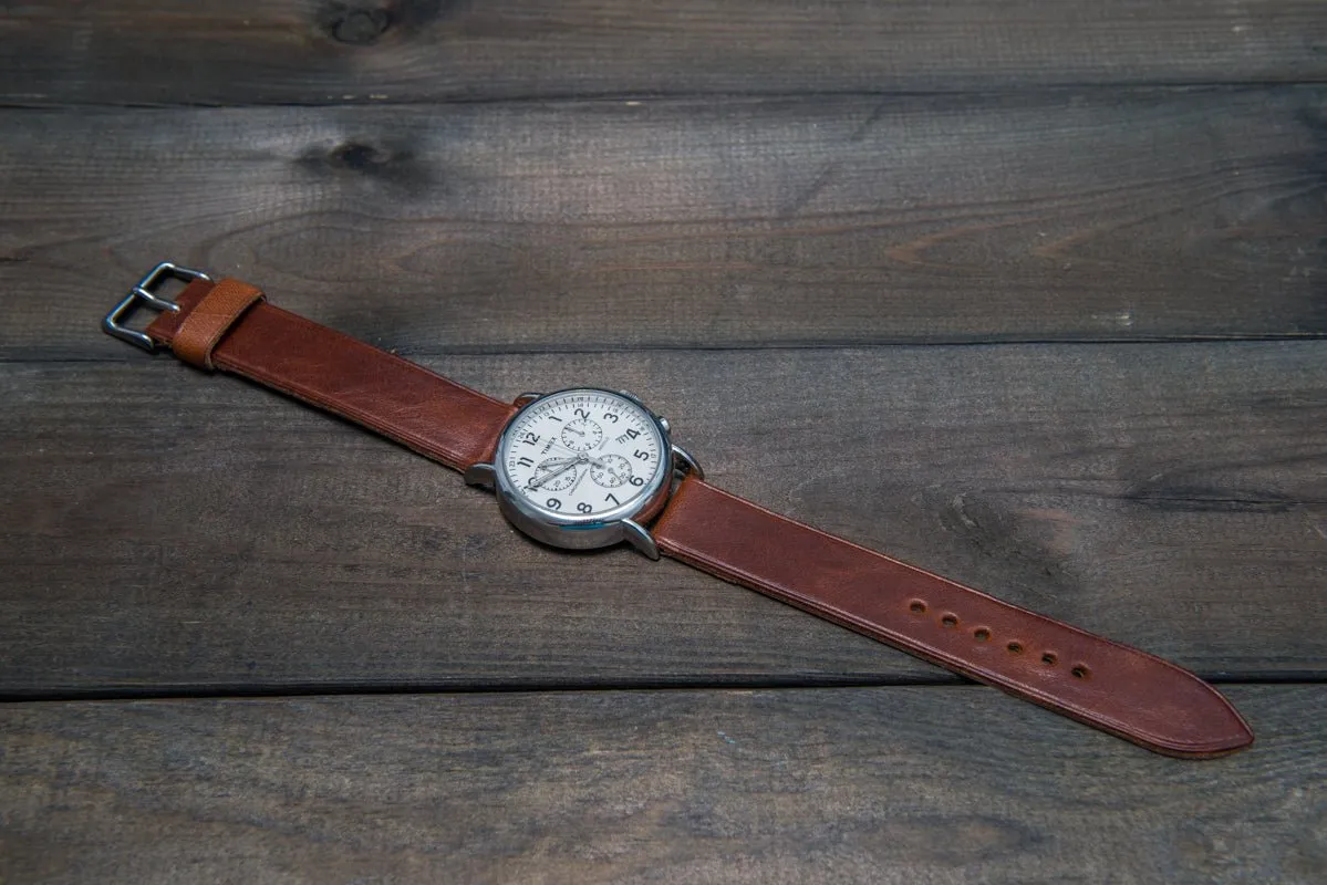 Buttero leather watch strap, handmade in Finland - 10mm, 12 mm, 14 mm, 16mm, 17 mm, 18mm, 19 mm, 20mm, 21mm, 22mm, 23 mm,  24mm, 25 mm, 26 mm.