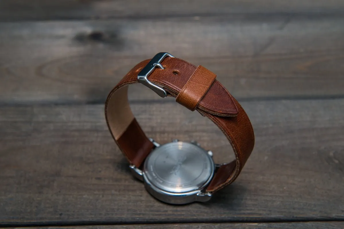 Buttero leather watch strap, handmade in Finland - 10mm, 12 mm, 14 mm, 16mm, 17 mm, 18mm, 19 mm, 20mm, 21mm, 22mm, 23 mm,  24mm, 25 mm, 26 mm.