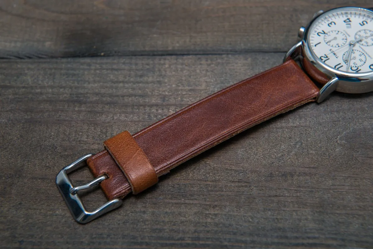 Buttero leather watch strap, handmade in Finland - 10mm, 12 mm, 14 mm, 16mm, 17 mm, 18mm, 19 mm, 20mm, 21mm, 22mm, 23 mm,  24mm, 25 mm, 26 mm.