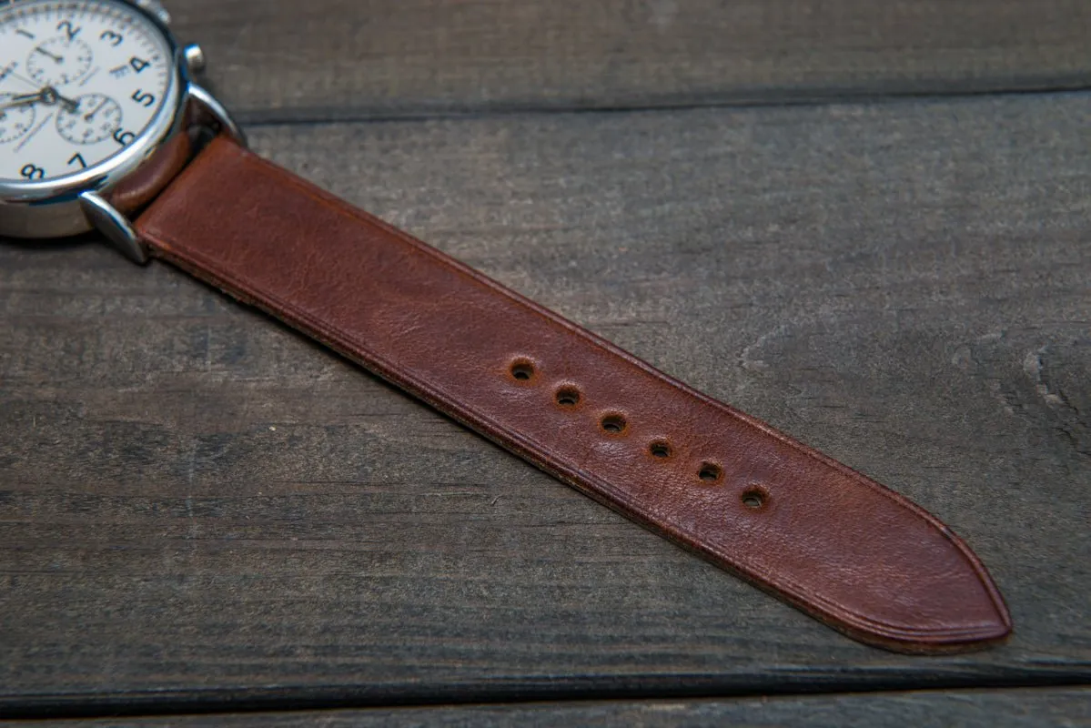 Buttero leather watch strap, handmade in Finland - 10mm, 12 mm, 14 mm, 16mm, 17 mm, 18mm, 19 mm, 20mm, 21mm, 22mm, 23 mm,  24mm, 25 mm, 26 mm.