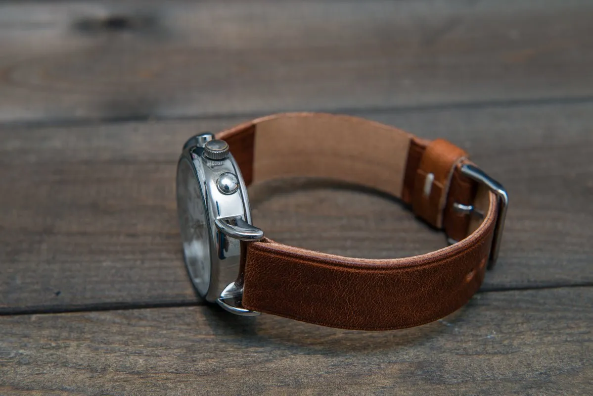 Buttero leather watch strap, handmade in Finland - 10mm, 12 mm, 14 mm, 16mm, 17 mm, 18mm, 19 mm, 20mm, 21mm, 22mm, 23 mm,  24mm, 25 mm, 26 mm.