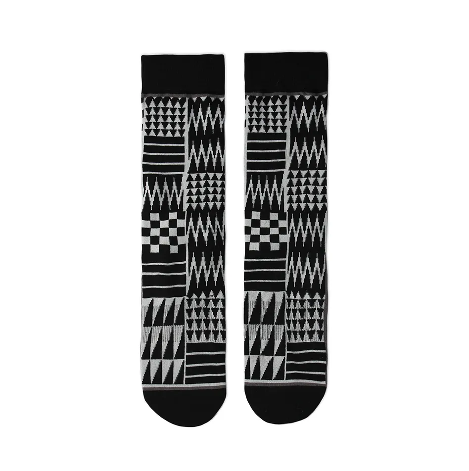 Coast Salish Pattern Crew Socks