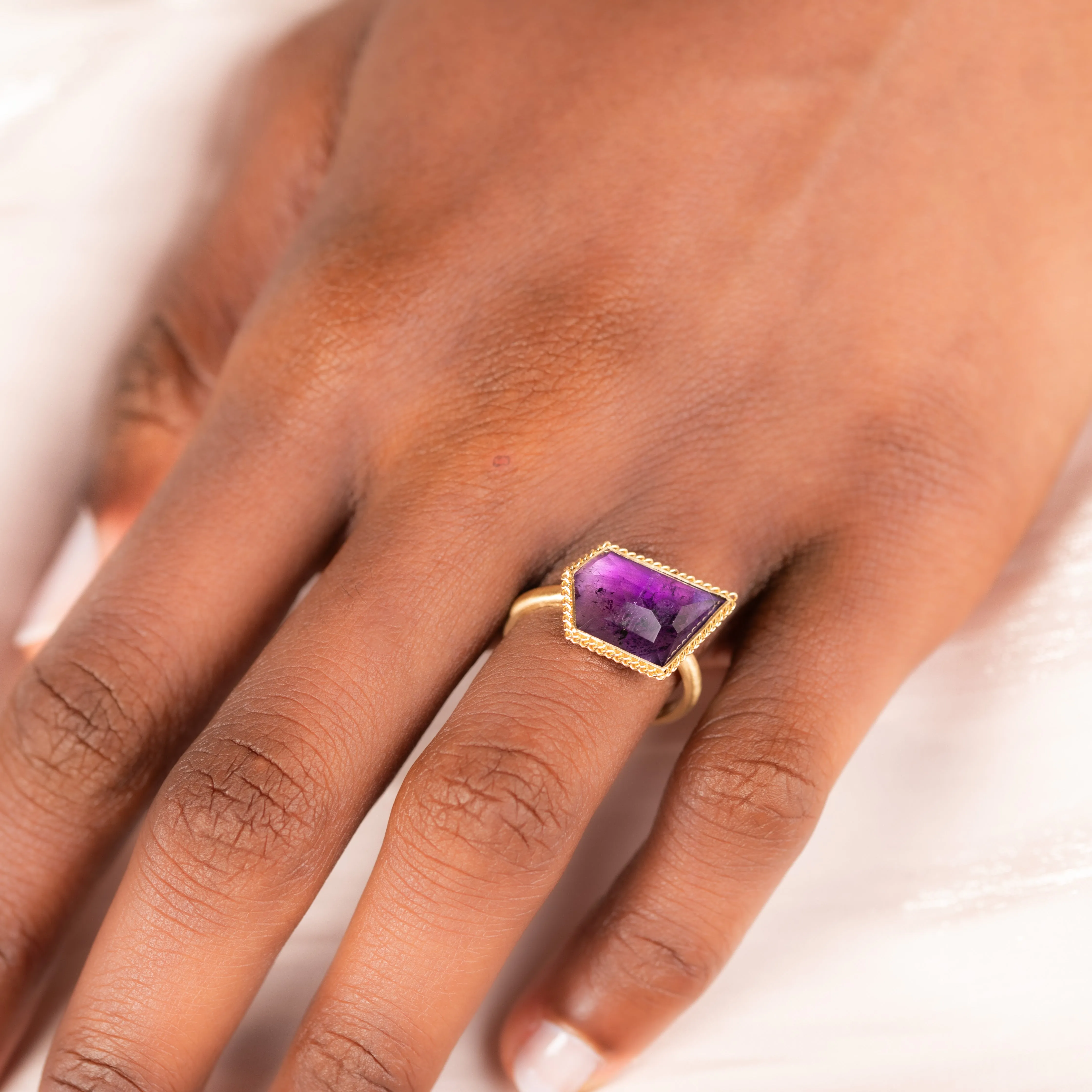 Deep Purple Amethyst Ring