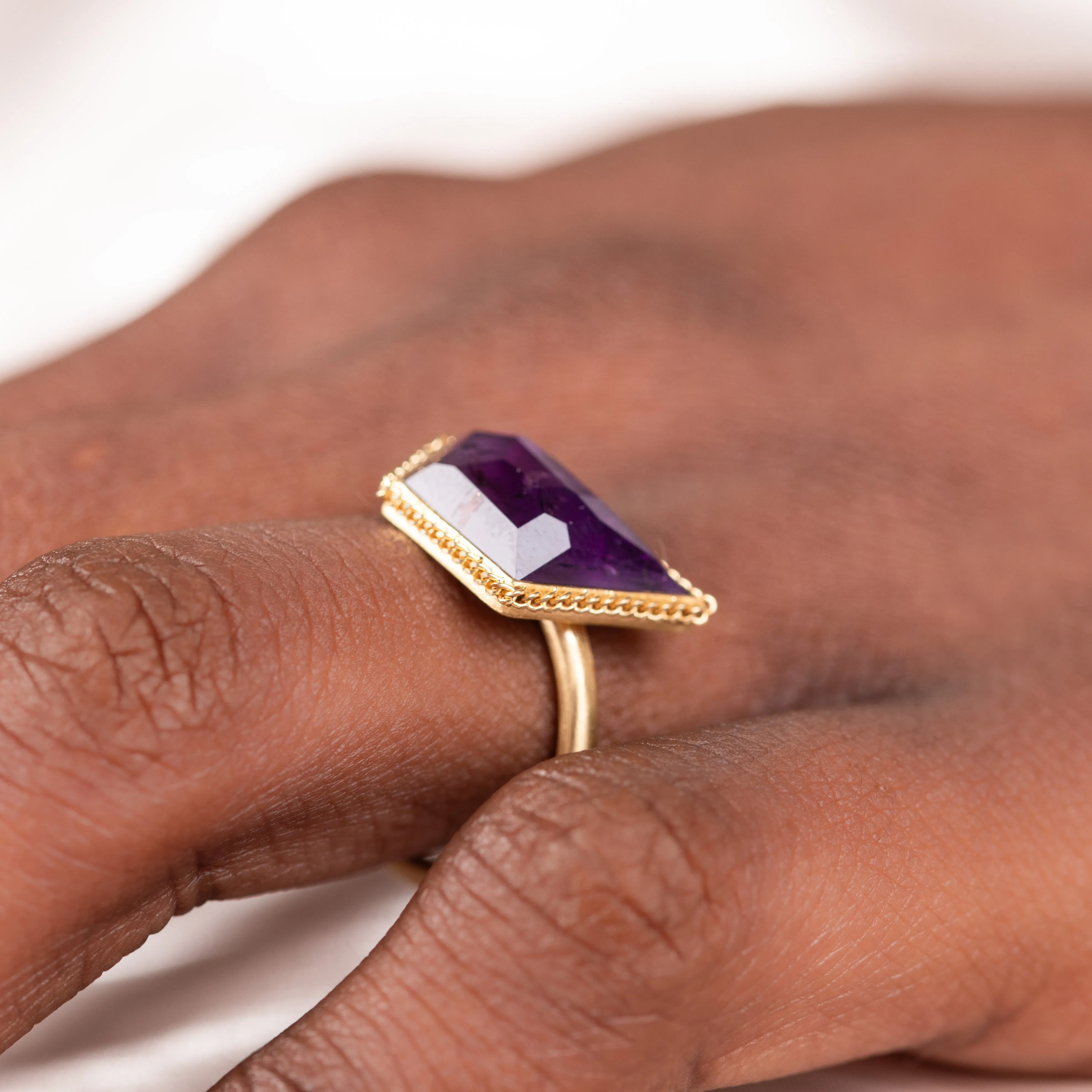 Deep Purple Amethyst Ring