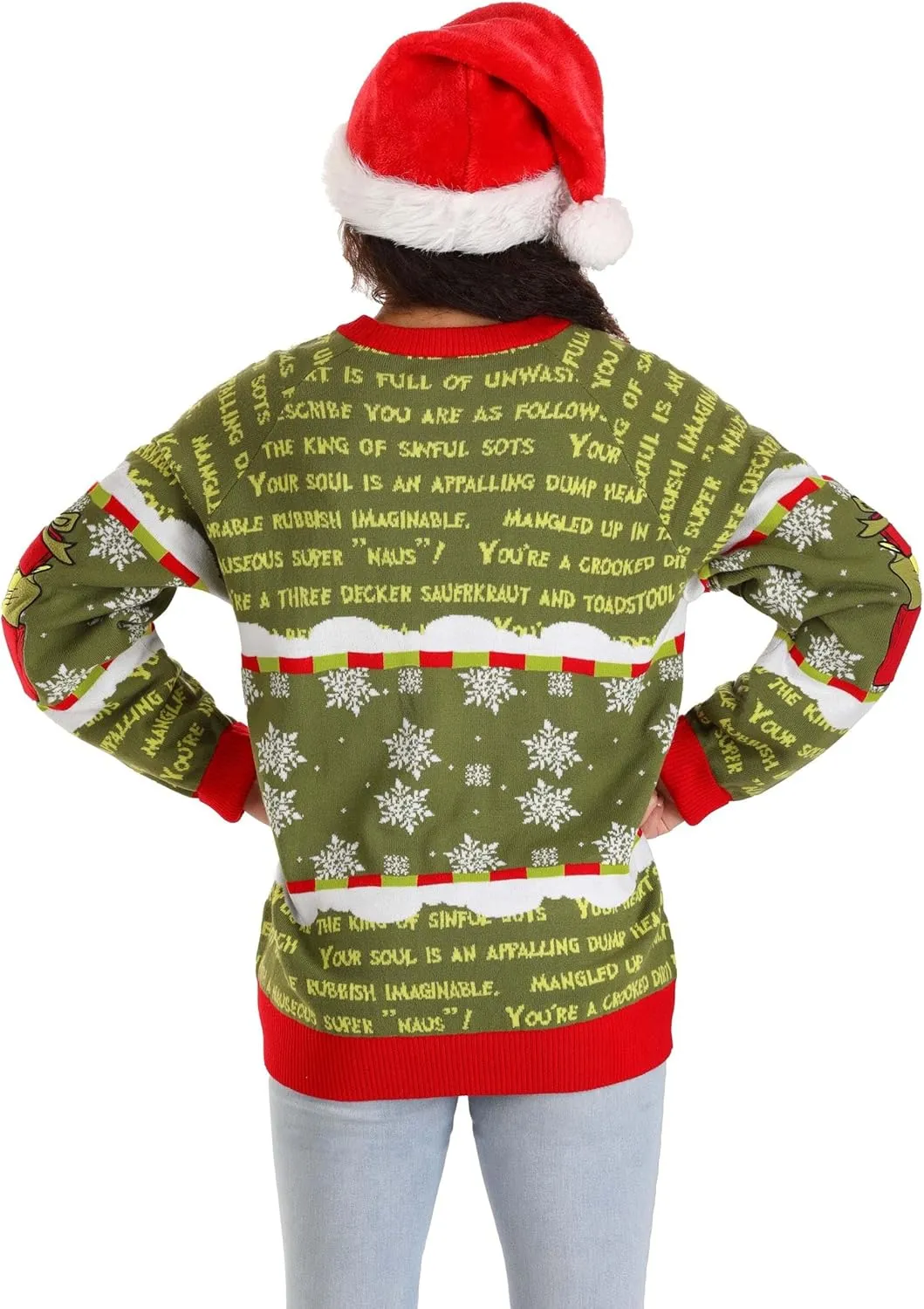 Dr. Seuss The Grinch Holiday Sweater for Adults - You're a Mean One Mr. Grinch Christmas Sweater for Men & Women