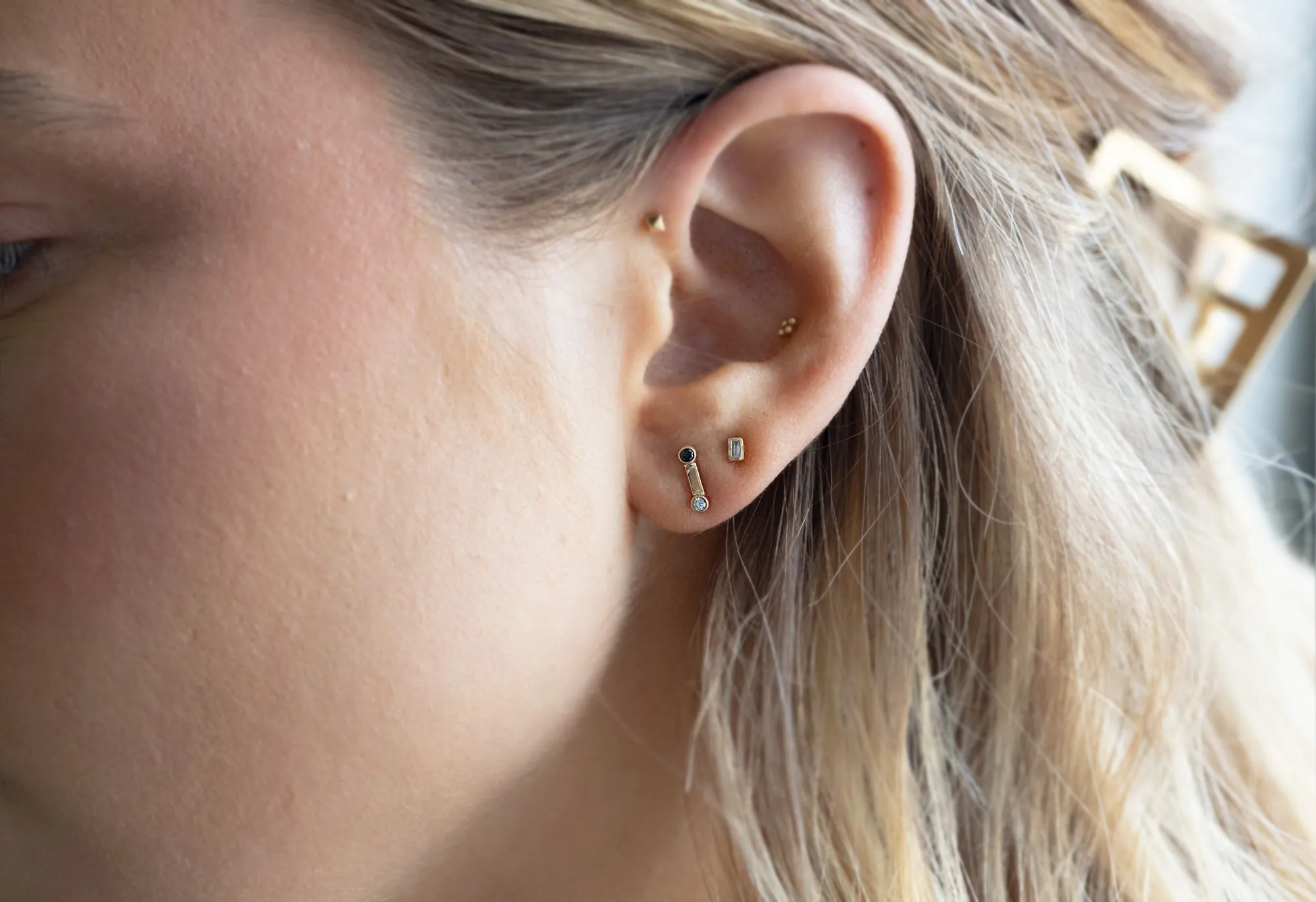 Duality Diamond Stud Earrings