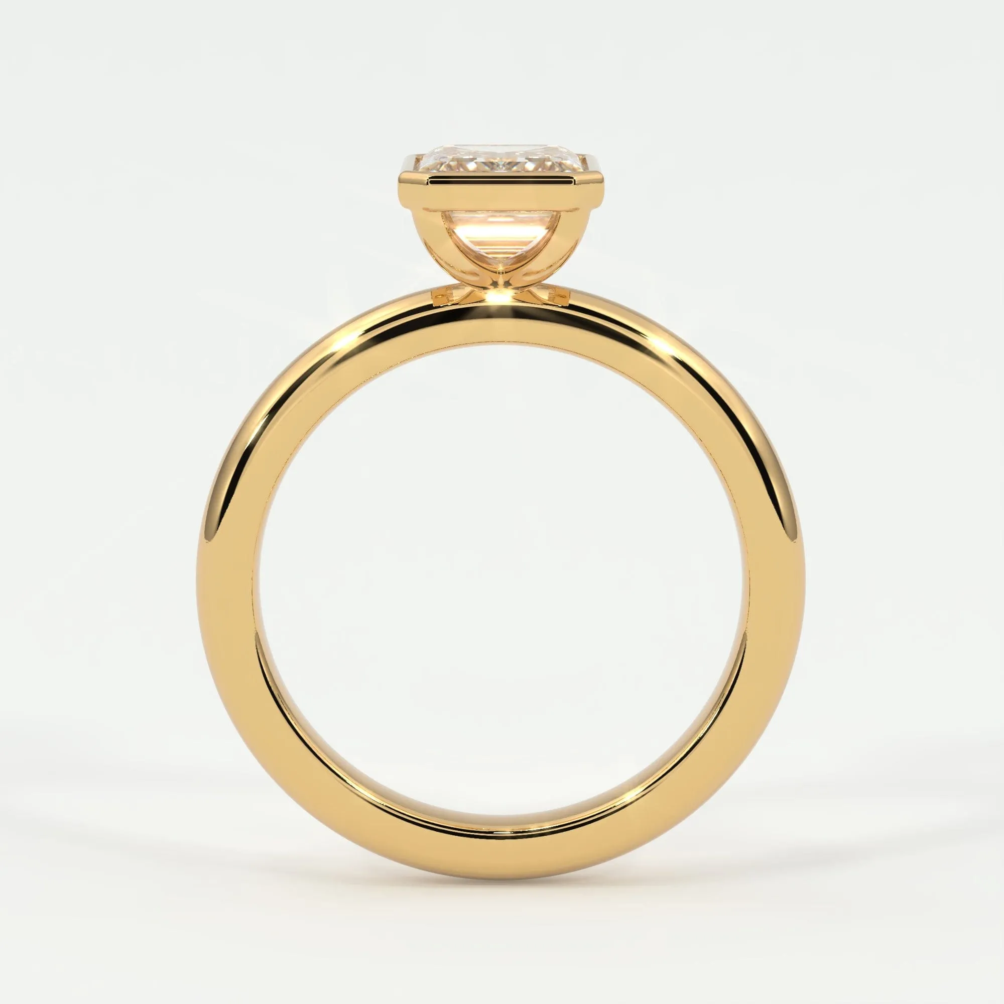 Emerald Cut Bezel Setting