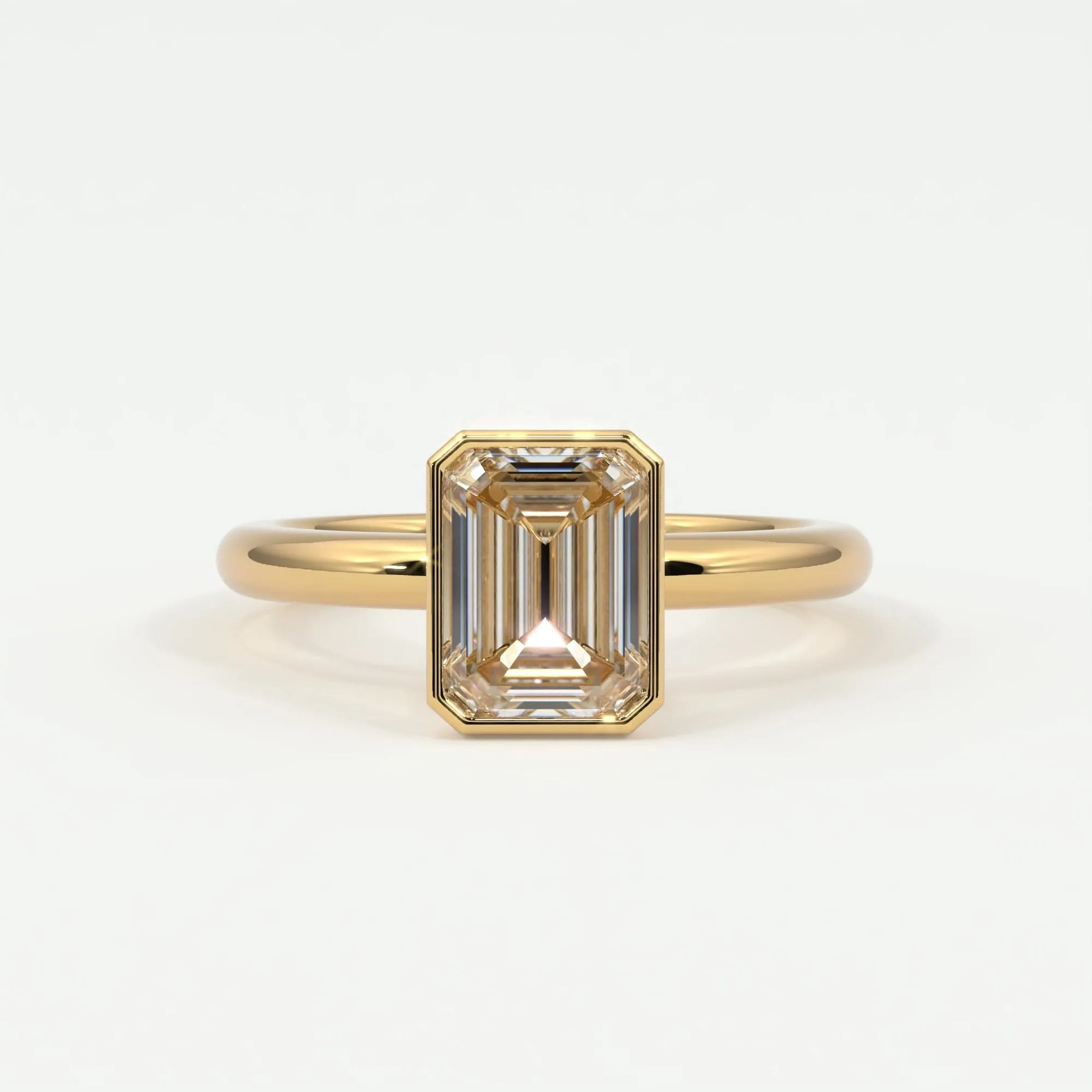 Emerald Cut Bezel Setting