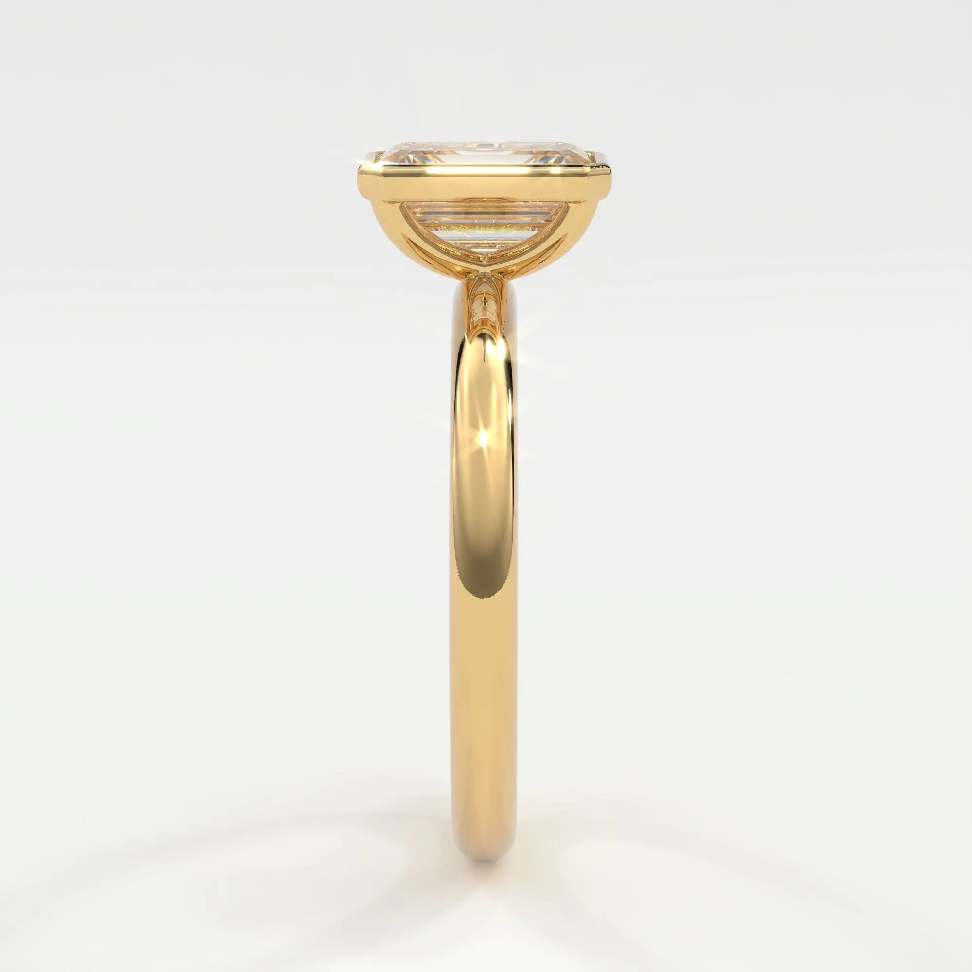 Emerald Cut Bezel Setting