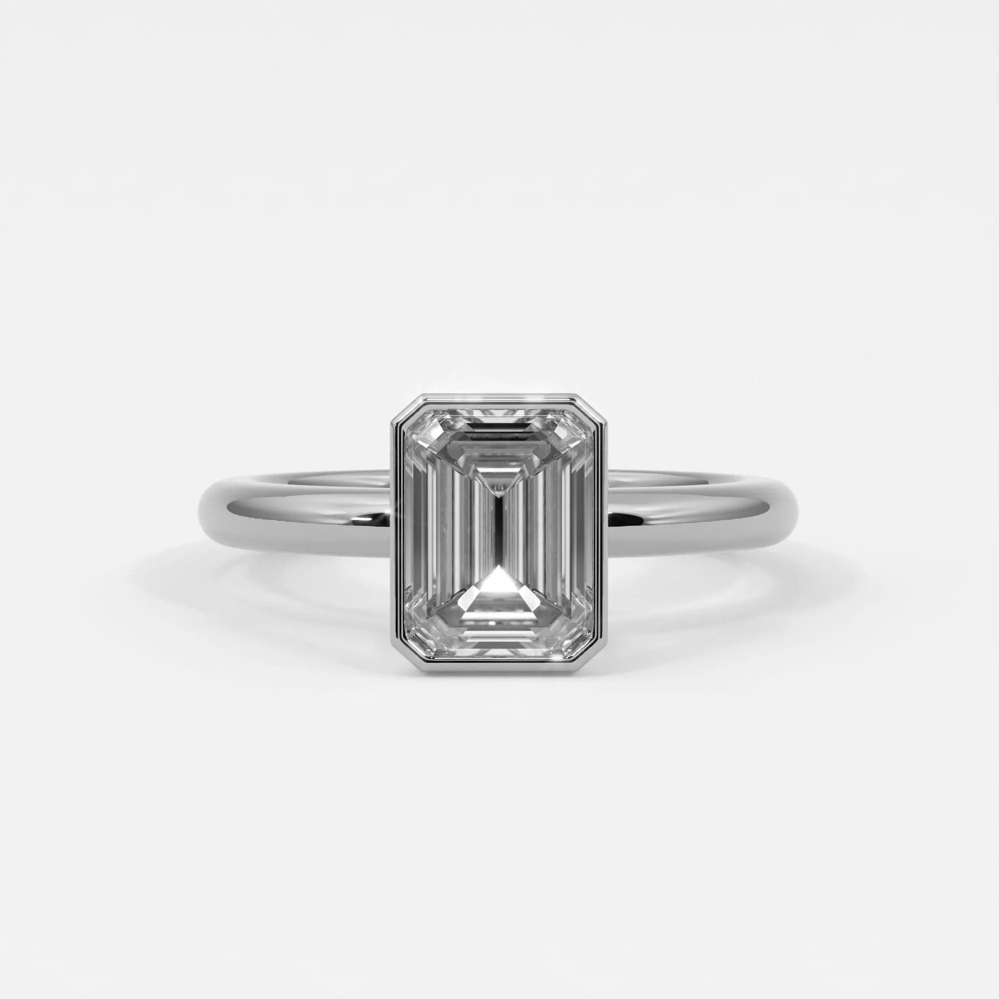 Emerald Cut Bezel Setting