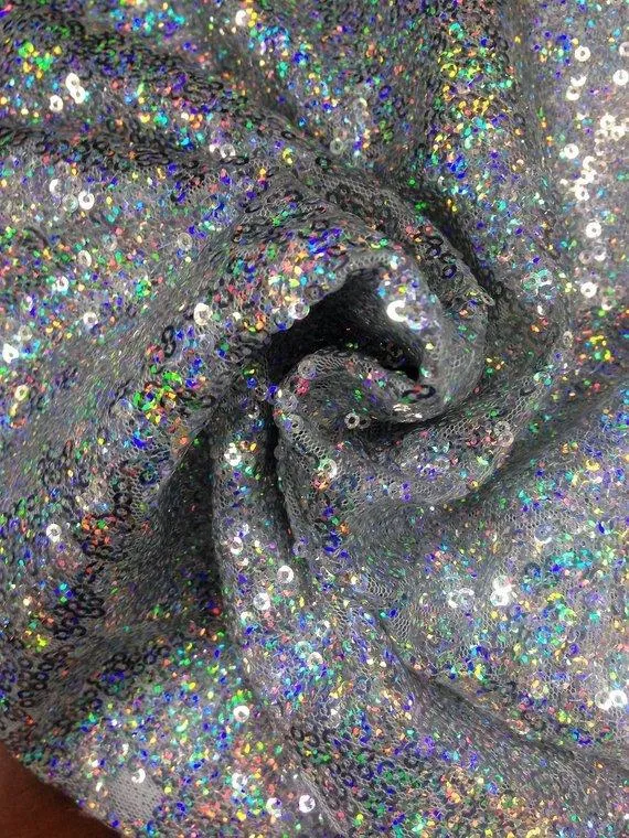 Fabulous Spangle/Glitz  Sequin fabric 54 Inches Fabric Sold By The Yard Runners Dress Tablecloths Decorations