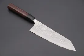 Fu-Rin-Ka-Zan Aogami Super Custom Damascus Series FASD-7 Bunka 190mm (7.4 inch, Octagonal Red-Sandalwood Handle)
