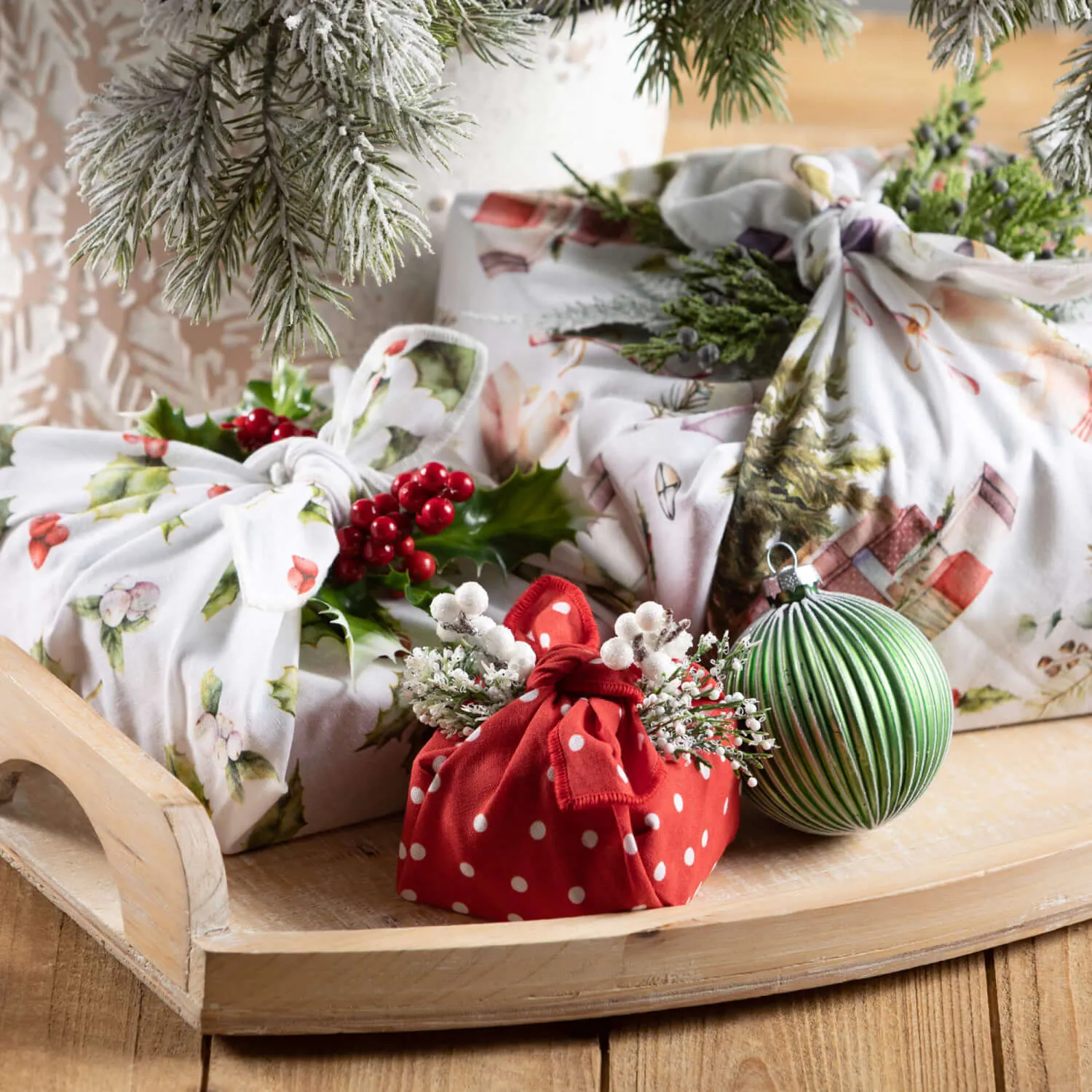 Glitter-Striped Drop Ornaments