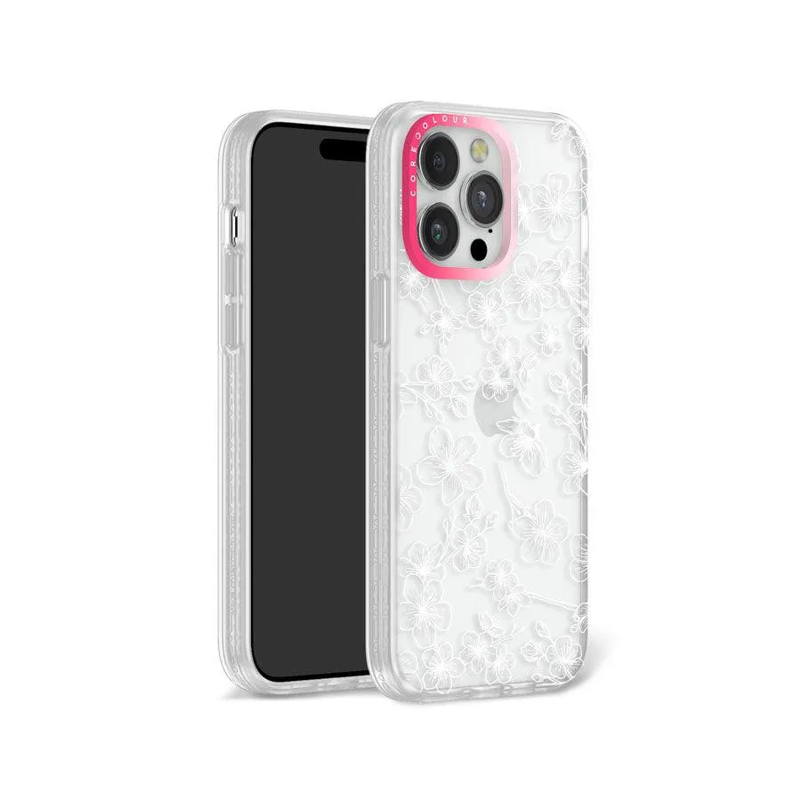 iPhone 12 Pro Cherry Blossom White Phone Case MagSafe Compatible