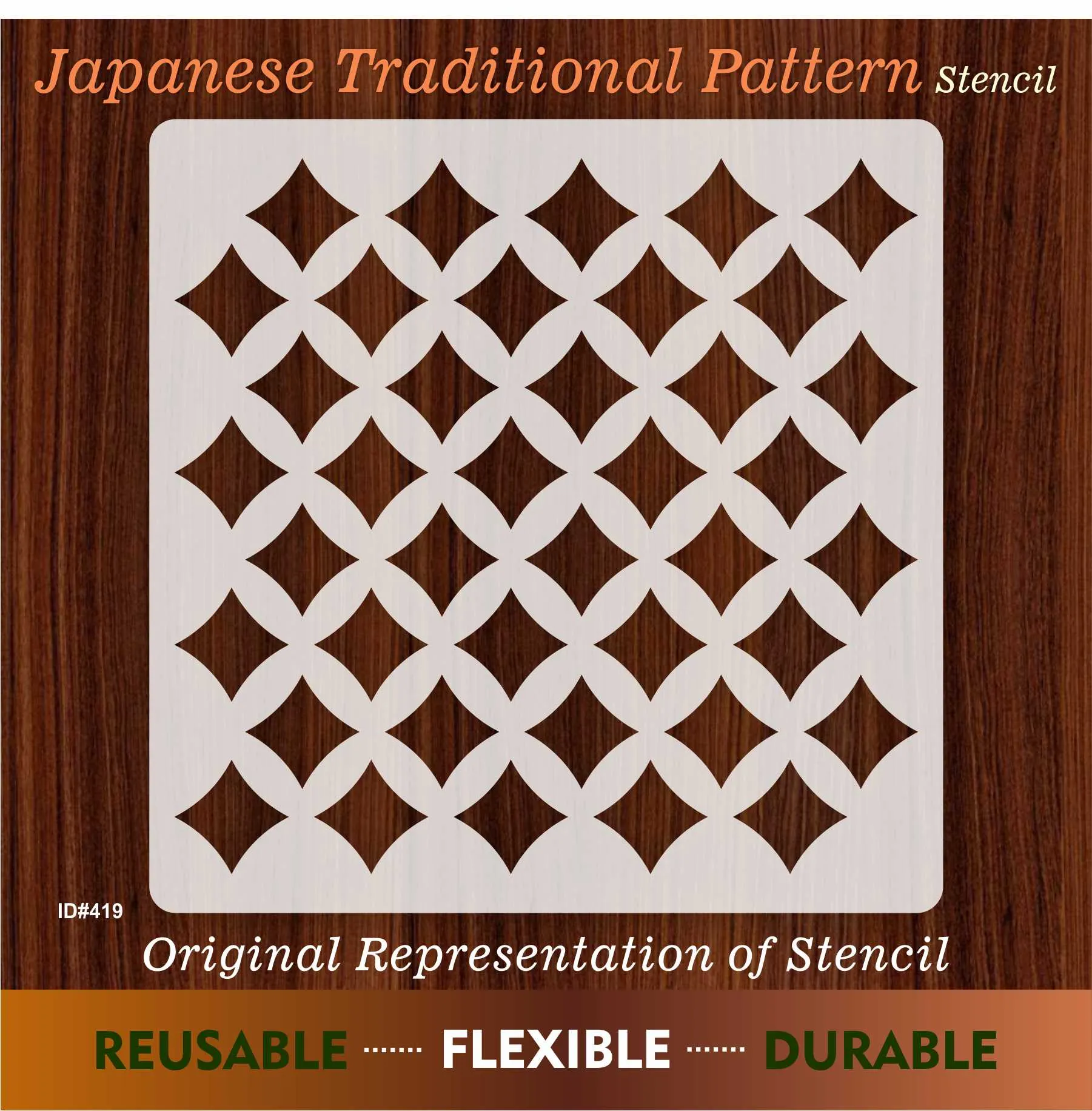 Japanes Traditional Pattern Stencil Reusable Stencil For Canvas And Wall Painting.ID #419