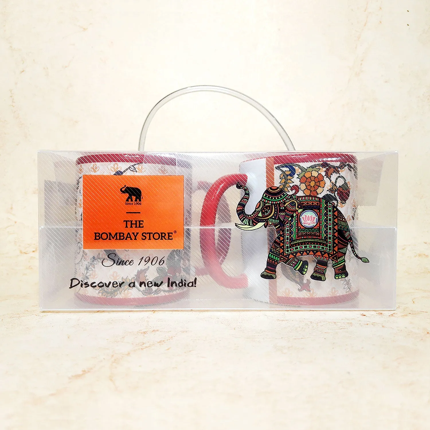 Kalamkari Coffee Mugs Set of 2 (300 ml each)