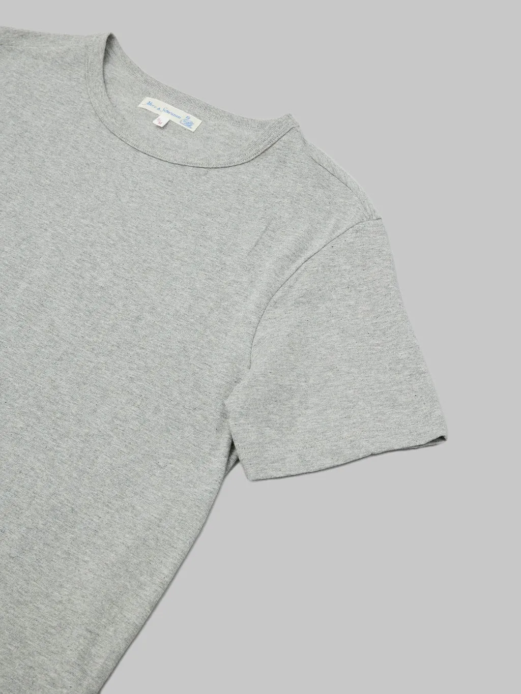 Merz b. Schwanen 1950s 5.5oz Loopwheeled Classic Fit T-Shirt Grey Melange