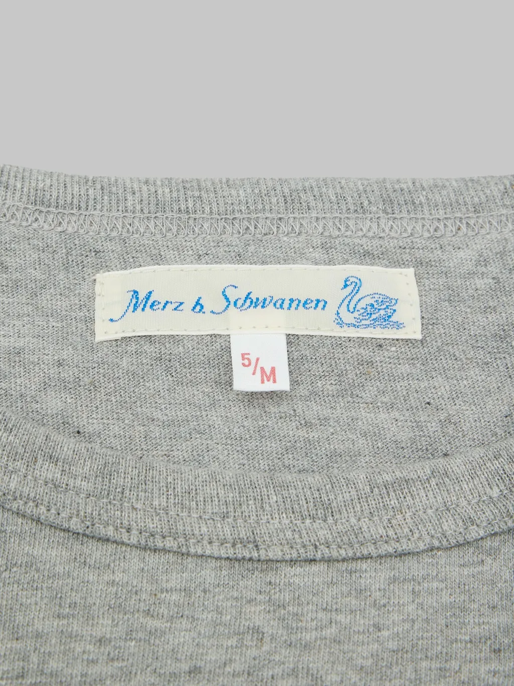 Merz b. Schwanen 1950s 5.5oz Loopwheeled Classic Fit T-Shirt Grey Melange