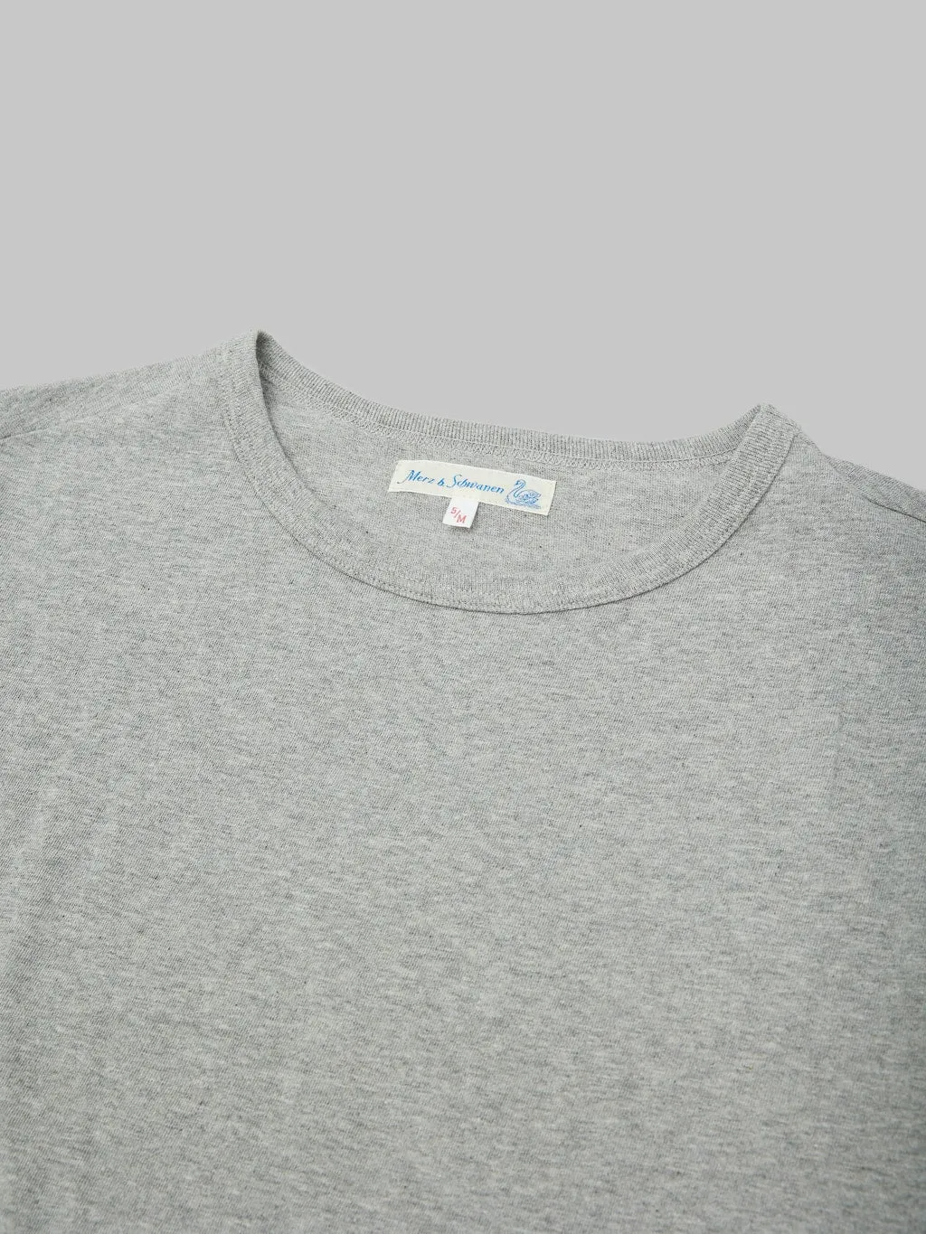 Merz b. Schwanen 1950s 5.5oz Loopwheeled Classic Fit T-Shirt Grey Melange