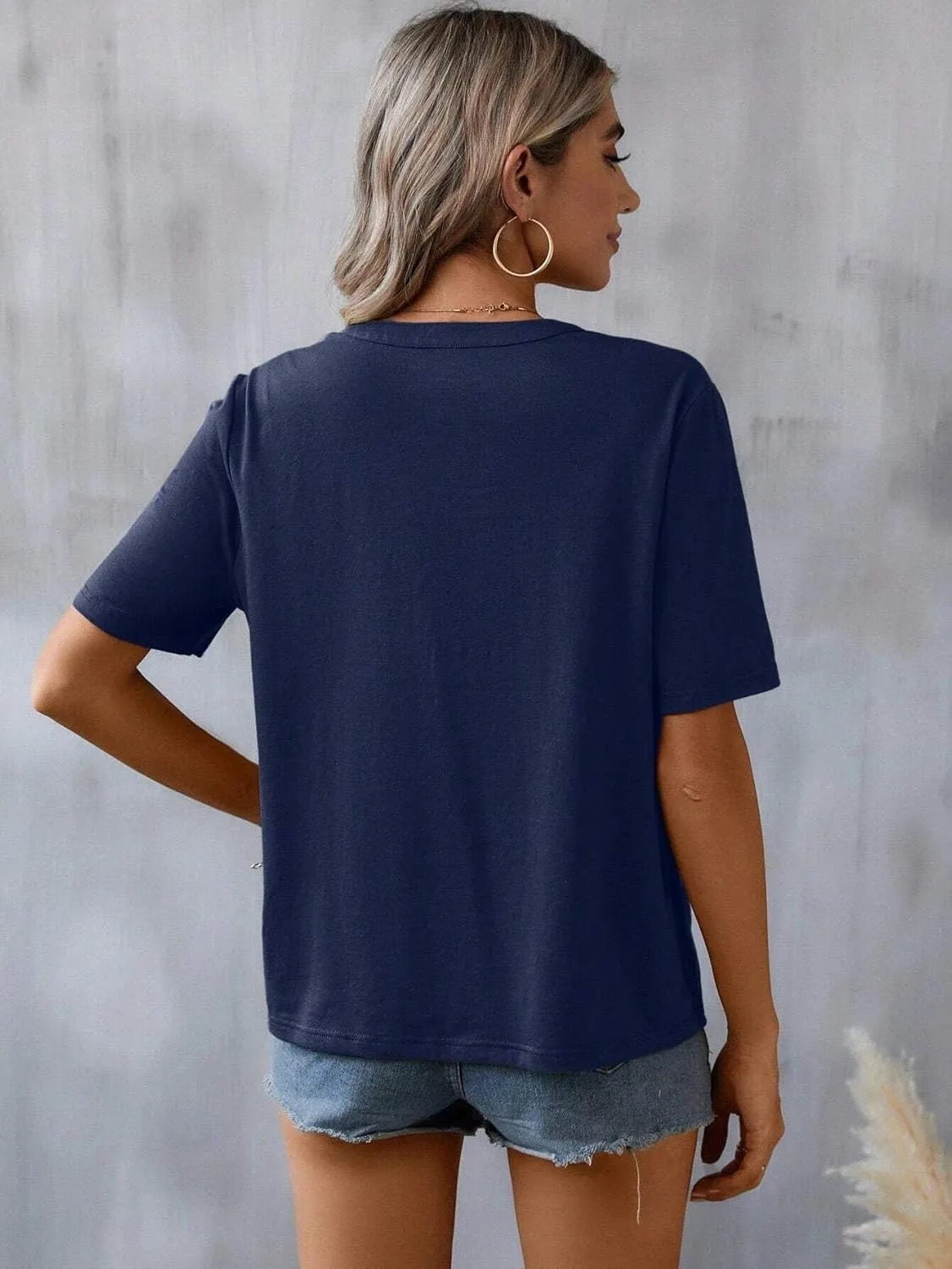 Mexican Shirts for Women Embroidered Tops Traditional Summer Blouse Floral Tunic V Neck Short Sleeve T Shirt