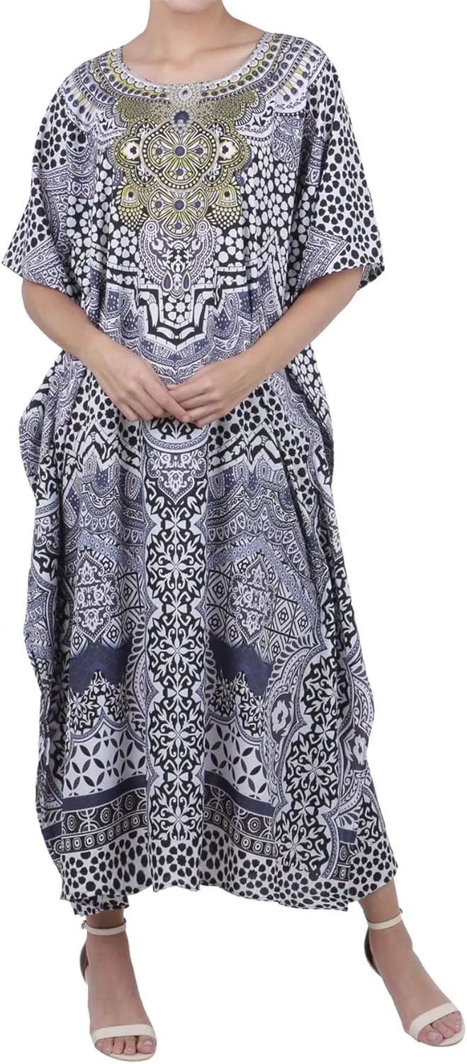 Miss Lavish London Elegant Kaftan Dresses for Women -Plus Size African Dubai & Moroccan Kaftans