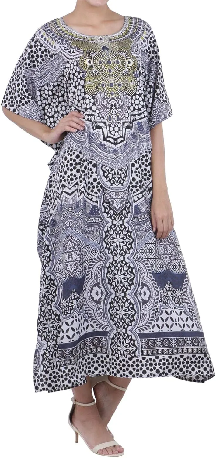 Miss Lavish London Elegant Kaftan Dresses for Women -Plus Size African Dubai & Moroccan Kaftans