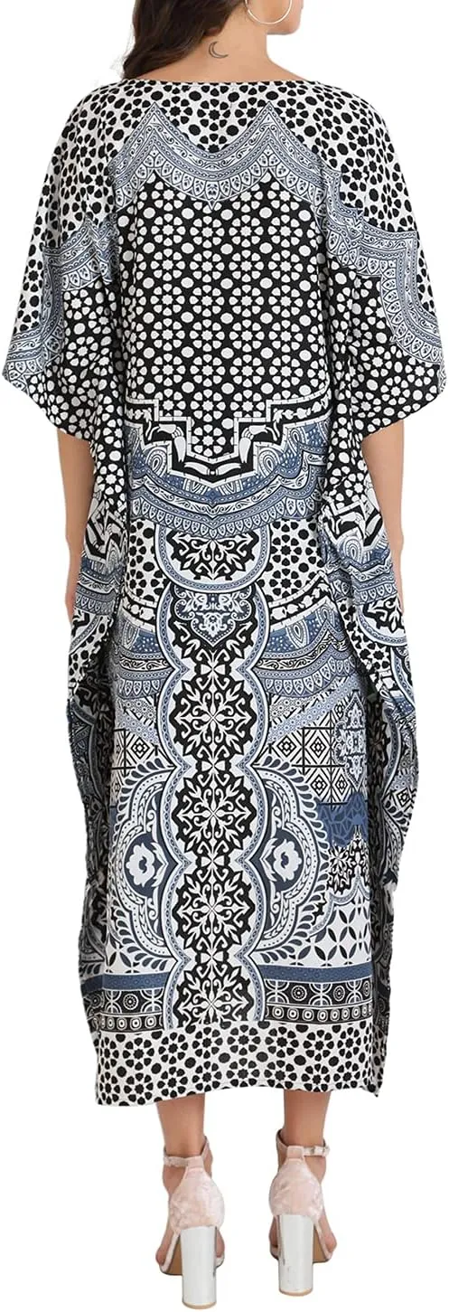 Miss Lavish London Elegant Kaftan Dresses for Women -Plus Size African Dubai & Moroccan Kaftans