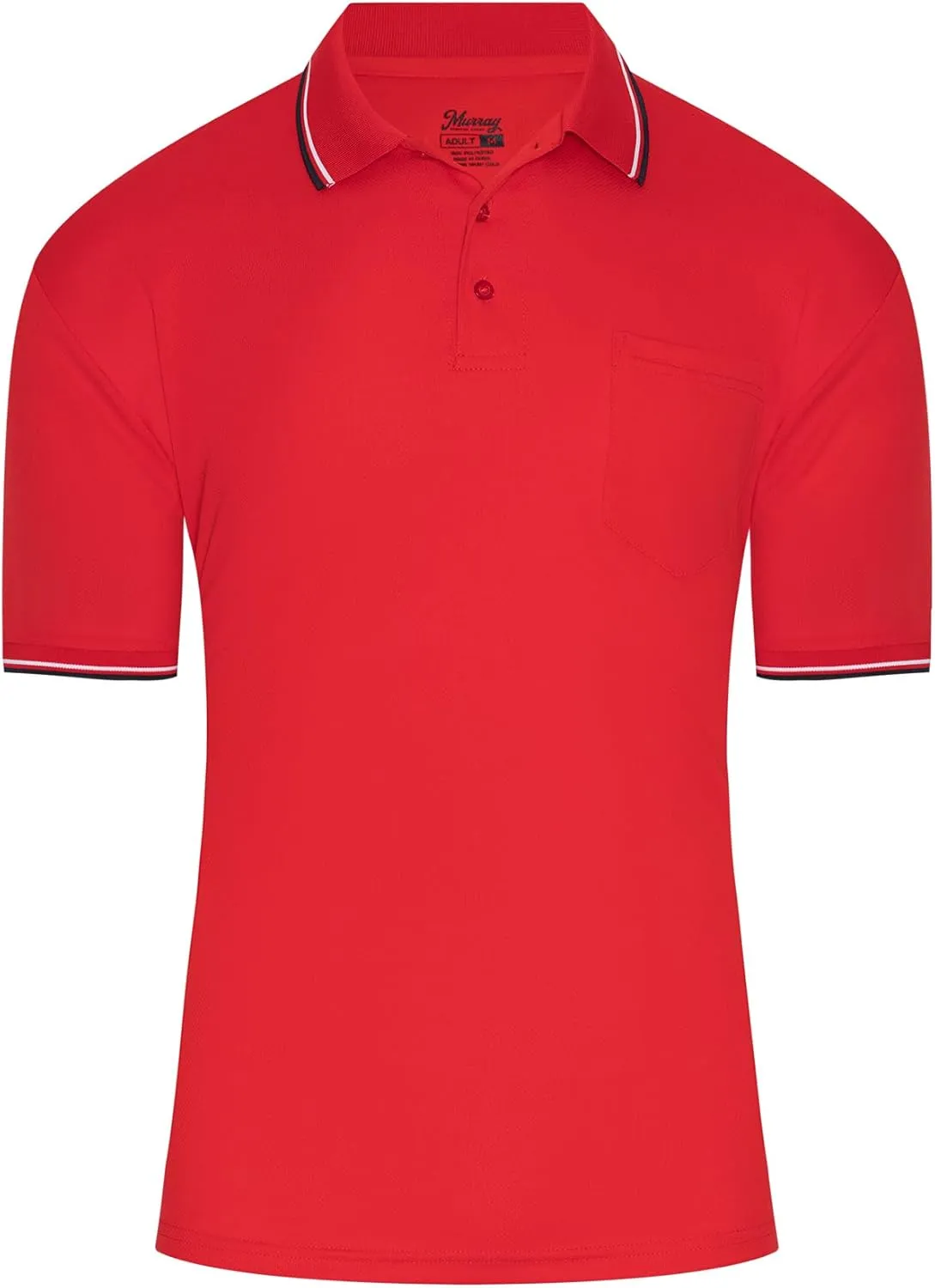 Murray Sporting Goods Short Sleeve Polo Baseball and Softball Umpire Shirt - Sized for Chest Protector