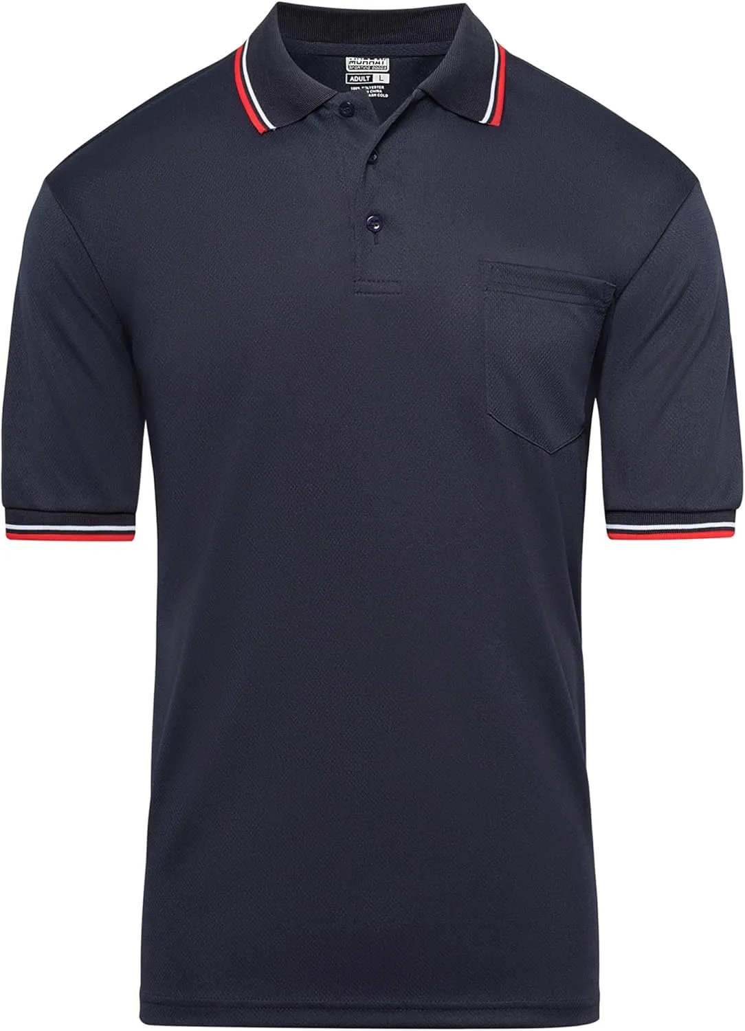 Murray Sporting Goods Short Sleeve Polo Baseball and Softball Umpire Shirt - Sized for Chest Protector