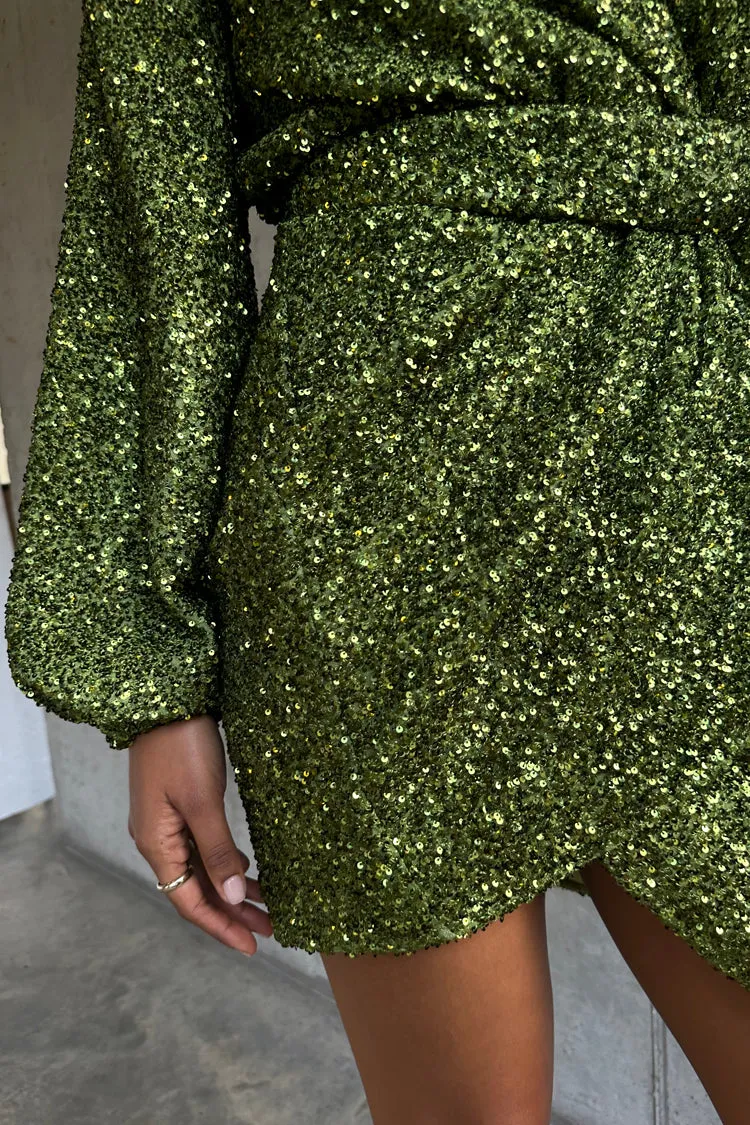 Olive Sequin Mini Vienna