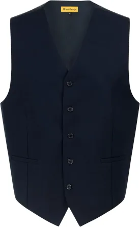 Oliver George Men's Solid Formal Business Dress Vest Waistcoat Vest for Suit or Tuxedo