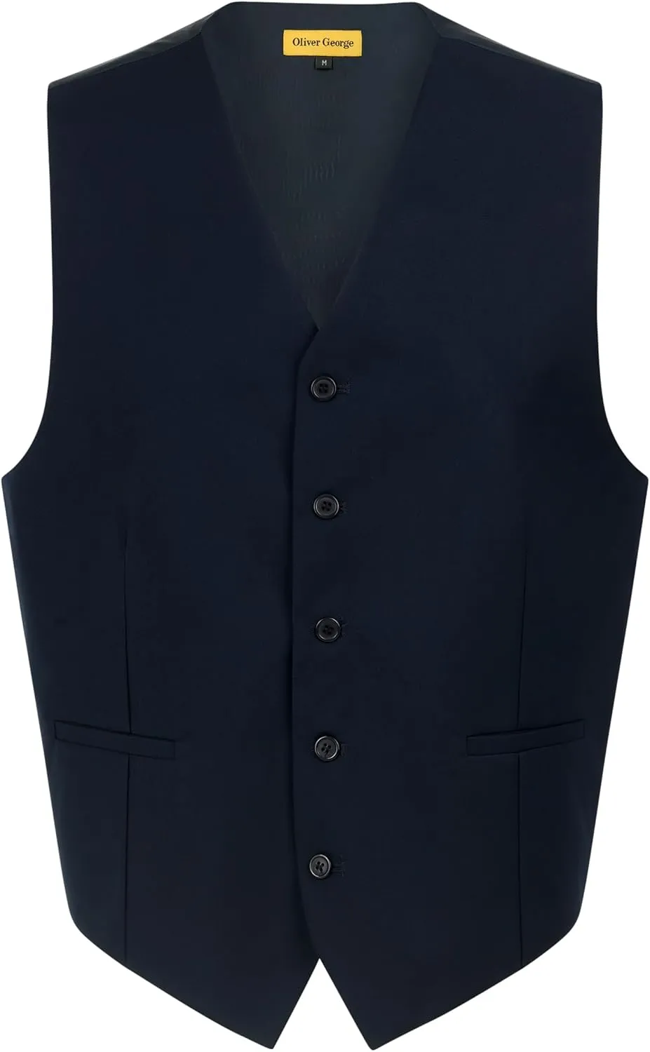 Oliver George Men's Solid Formal Business Dress Vest Waistcoat Vest for Suit or Tuxedo