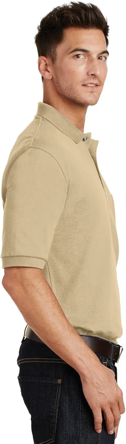 Port Authority Heavyweight Cotton Pique Polo with Pocket