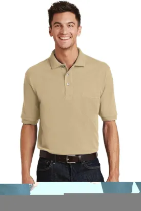 Port Authority Heavyweight Cotton Pique Polo with Pocket