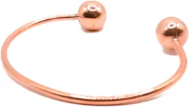 Pure Copper Traditional Ball Bangle 100% Pure Copper Bracelet Great looking Unisex Cuff - Adjustable to Fit Most Wrist for Men and Women
