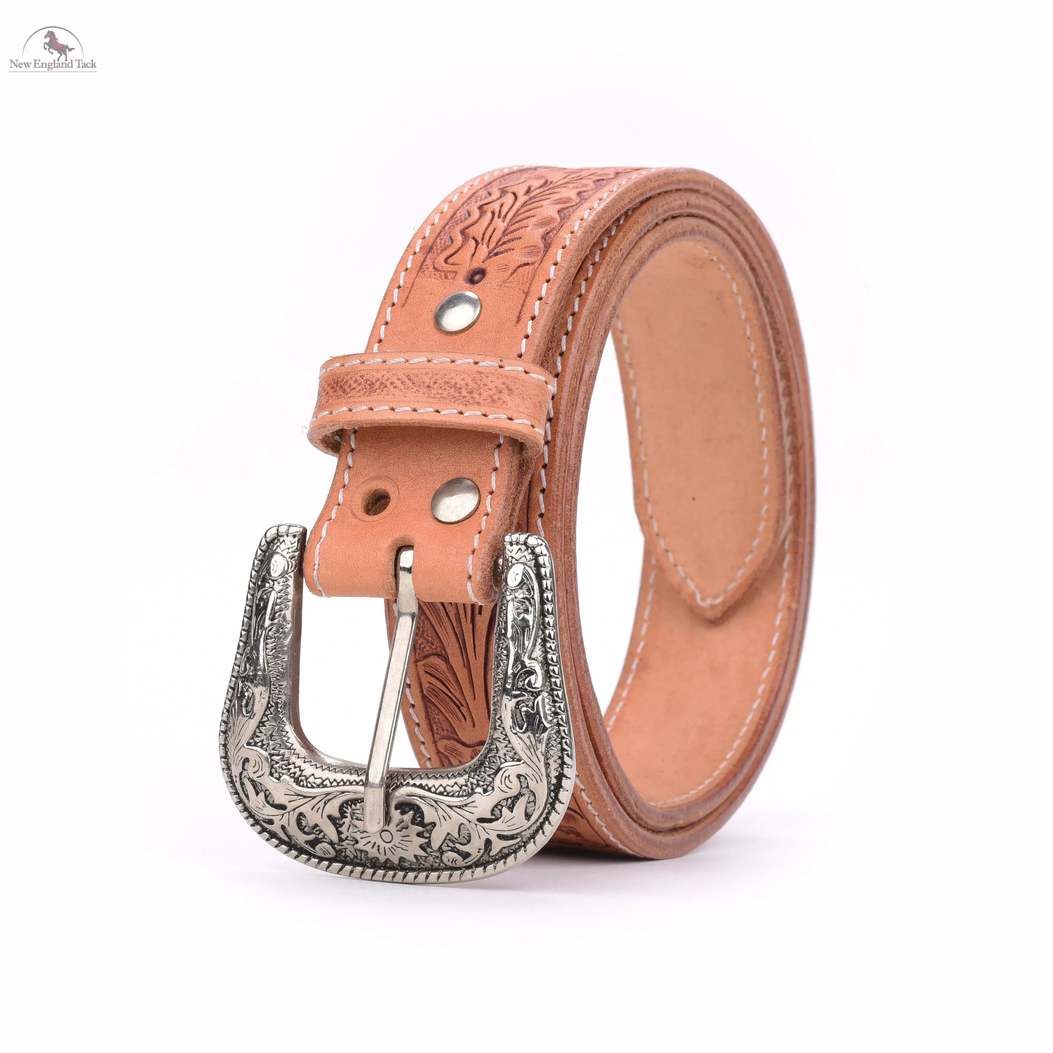 Resistance Premium Western Cowgirl Cowboy Floral Tooled  Argentinian Leather Belt