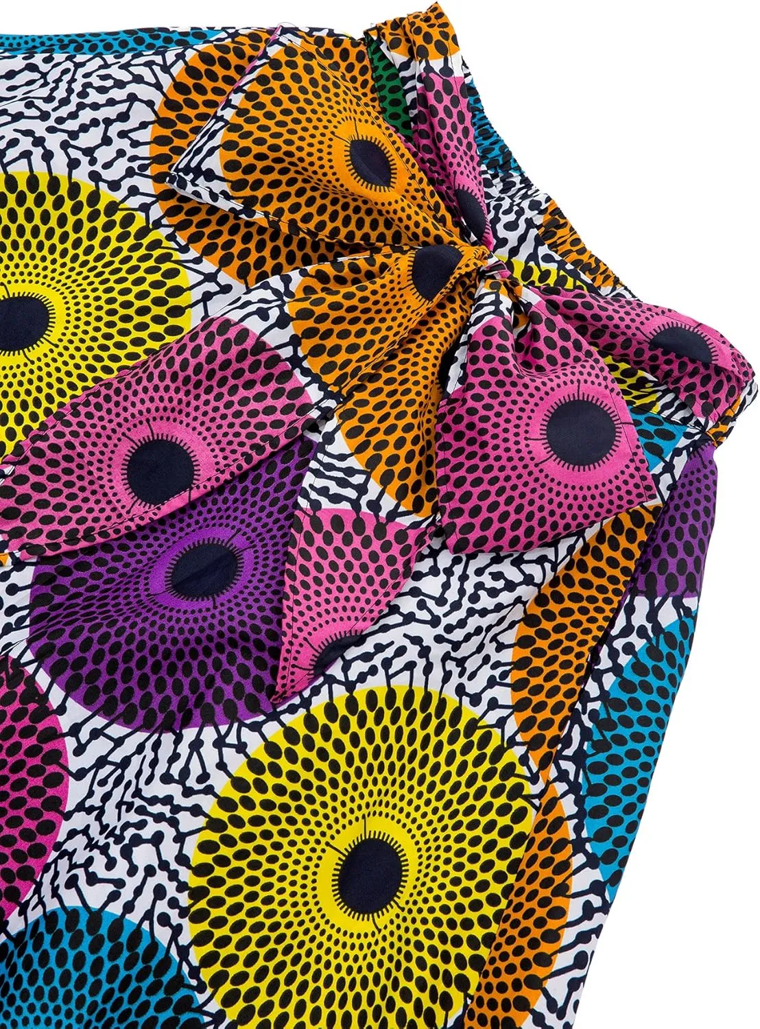 SHENBOLEN Women African Traditional Costume Flower Print Casual Dashiki Skirt