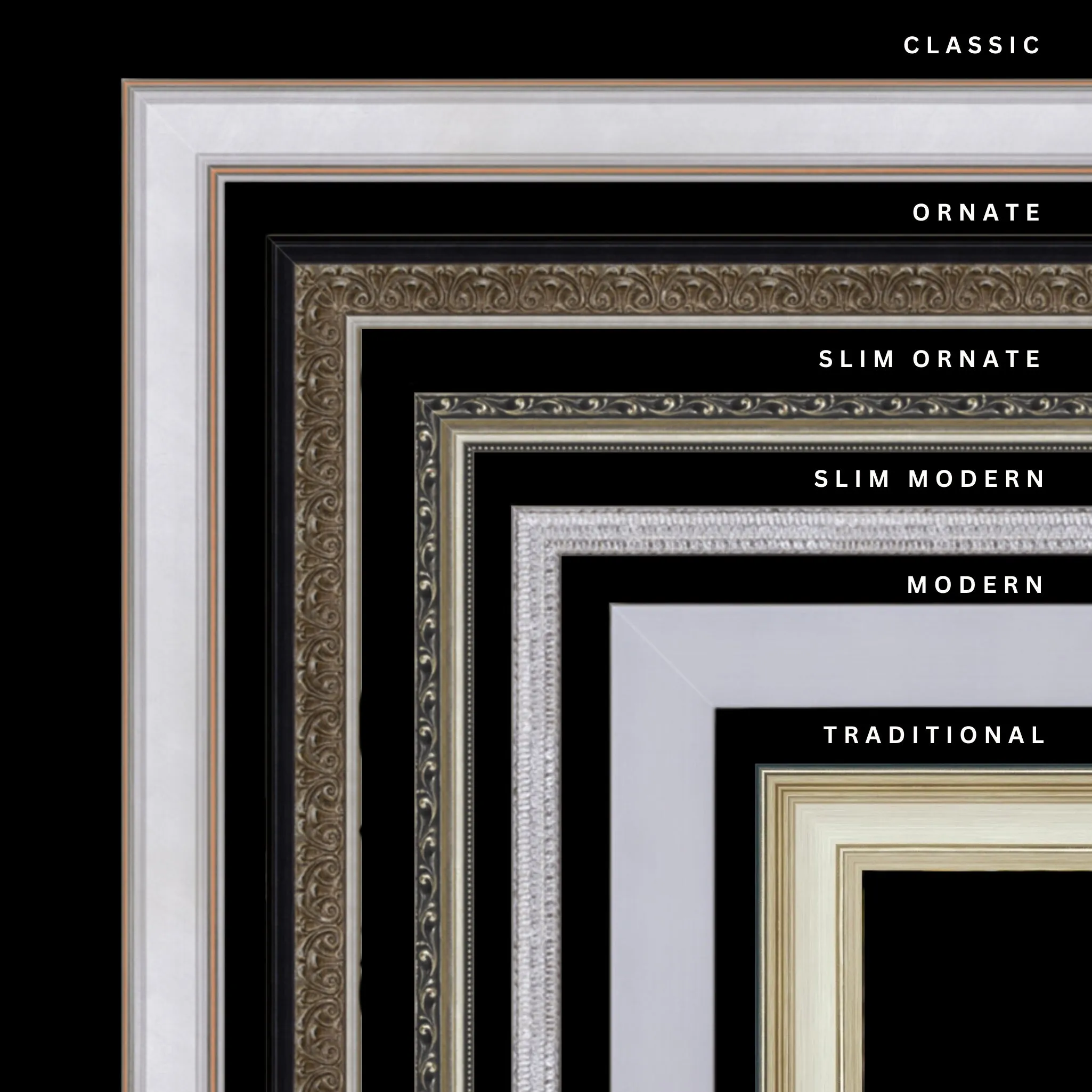Silver 36x27 Picture Frame Ornate Traditional Classic Antique