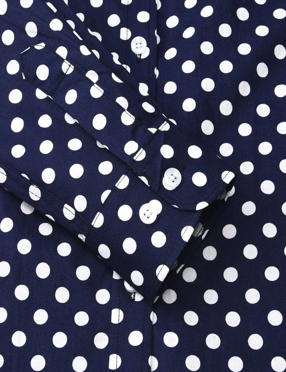 Women's Tops Feminine Long Sleeve Polka Dotted Button Down Casual Dress Blouses Shirts